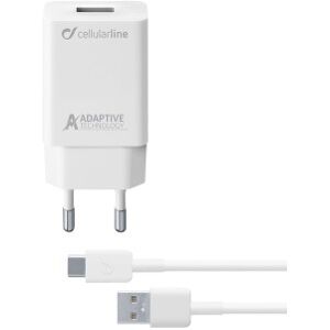 Andet Cellularline 230v Adaptive Fast Charge Lader Kit Til Samsung