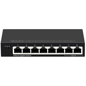 Lan-com Mini Desktop Switch 8x10/100/1000 Metal La-Swai-G008-R