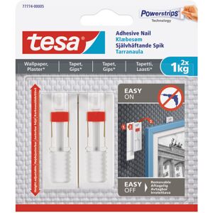 Tesa Powerstrips Klæbesøm 1 Kg 2-Pak Justerbare I Hvid