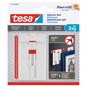 Tesa Powerstrips Klæbesøm 2 Kg 2-Pak Justerbare I Hvid