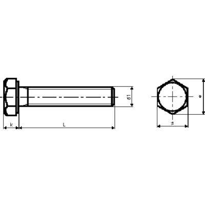 S+P Stålbolt M12 X 40 Mm, A4, Din 933, 6-Kant S+P Stålbolt M12 X 40 Mm, A4, Din 933, 6-Kant