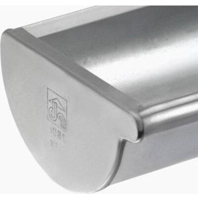 Vmzinc Endebund Nr. 12, 333 Mm, Venstre, Til Halvrund Tagrende, Zink Vmzinc Endebund Nr. 12, 333 Mm, Venstre, Til Halvrund Tagrende, Zink