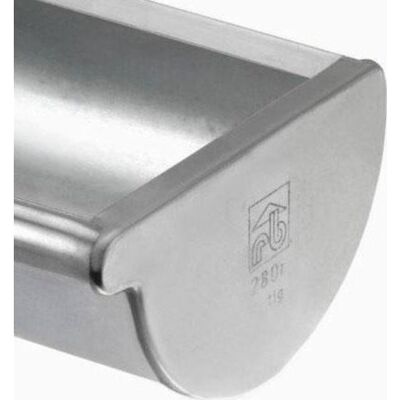 Vmzinc Endebund Nr. 11, 280 Mm, Højre, Til Halvrund Tagrende, Zink Vmzinc Endebund Nr. 11, 280 Mm, Højre, Til Halvrund Tagrende, Zink