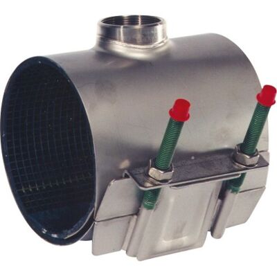 Avk 98-108/200mm X 1" Bandagemuffe Med Gevind, Aisi316 Avk 98-108/200mm X 1" Bandagemuffe Med Gevind, Aisi316