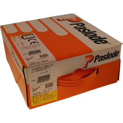 Paslode Beslagsøm Fh 34°, Stav, 4,0 X 40 Mm, A2, 2000 Stk. Paslode Beslagsøm Fh 34°, Stav, 4,0 X 40 Mm, A2, 2000 Stk.