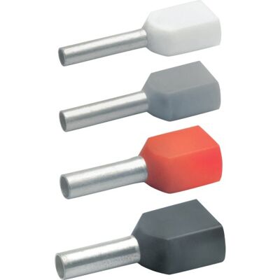 Klauke 8698 Dobbelt kabelendehylster - 2x0,5mm, Hvid Klauke 8698 Dobbelt kabelendehylster - 2x0,5mm, Hvid