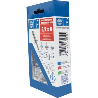 Heco Blindnitte med rund hoved - Blind rivet - Aluminium/Stål Heco Blindnitte med rund hoved - Blind rivet - Aluminium/Stål