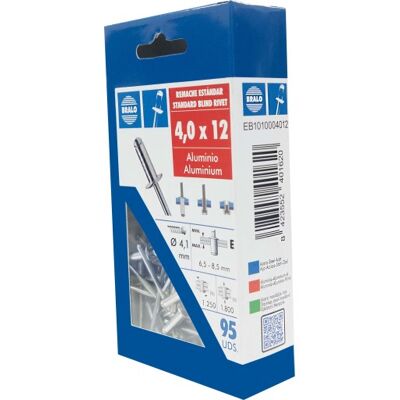 Bralo Nitte 4,0 X 12 Mm, 95 Stk. Bralo Nitte 4,0 X 12 Mm, 95 Stk.