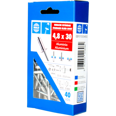 BRALO Aluminium rivet 4,8x30 - Fastgørelse BRALO Aluminium rivet 4,8x30 - Fastgørelse