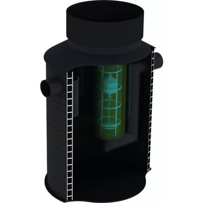 Uponor 30 L/s Kl. 1 Olieudskiller M/3000 L Sf., 250 Mm Til-/afg. Uponor 30 L/s Kl. 1 Olieudskiller M/3000 L Sf., 250 Mm Til-/afg.