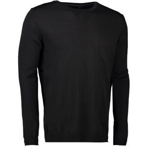 Seven Seas Pullover S650, Rund Hals, Sort, Str. S