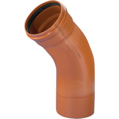 Wavin 250 Mm 45 Gr. Pvc-Kloakbøjning Wavin 250 Mm 45 Gr. Pvc-Kloakbøjning