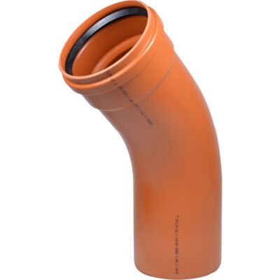 Wavin 250 Mm 45 Gr. Lite Pvc-Kloakbøjning, Sn4 Wavin 250 Mm 45 Gr. Lite Pvc-Kloakbøjning, Sn4