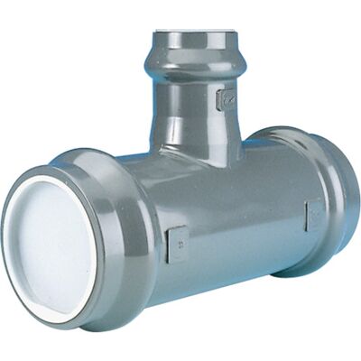 Wavin 160x90 Mm Pvc-Muffetee, Grå, Pn12,5 Wavin 160x90 Mm Pvc-Muffetee, Grå, Pn12,5