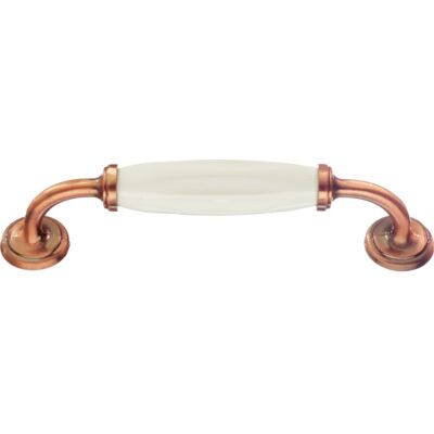 Beslagsboden Bøjlegreb, Cc 128 Mm, Hvid/kobber Beslagsboden Bøjlegreb, Cc 128 Mm, Hvid/kobber