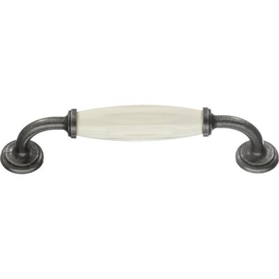 Beslagsboden Bøjlegreb, Cc 128 Mm, Hvid/mørkegrå Beslagsboden Bøjlegreb, Cc 128 Mm, Hvid/mørkegrå