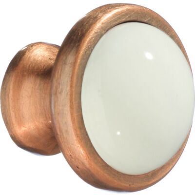 Beslagsboden Knop, Kobber/hvid Beslagsboden Knop, Kobber/hvid