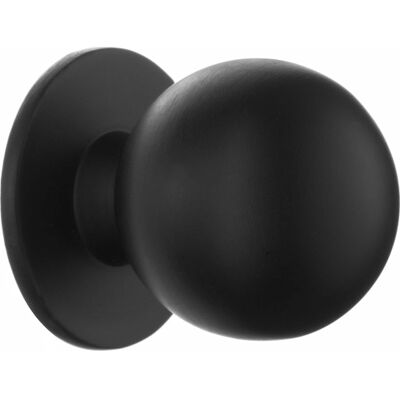 Beslagsboden Knop, Mat Sort Beslagsboden Knop, Mat Sort