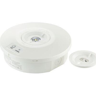 Philips Nødbelys.Downlight Påbyg Em152c 2w 273lm 3t Ip65 Hvid Self-Test Philips Nødbelys.Downlight Påbyg Em152c 2w 273lm 3t Ip65 Hvid Self-Test