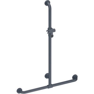 Hewi 801 T Støttegreb/brusestang, 118,4x125 Cm, Mat Antracit Hewi 801 T Støttegreb/brusestang, 118,4x125 Cm, Mat Antracit