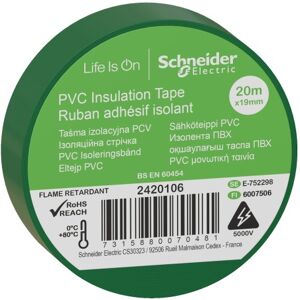 Schneider Electric Schneider Pvc Isoleringstape 19 Mm X 20 M I Grøn