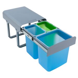 Intra Ekko 3 Affaldssystem, 32 Liter, Blå/grøn