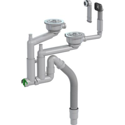 Prevex Smartloc Vandlås Til Dobbelt Køkkenvask, 114 Mm Prevex Smartloc Vandlås Til Dobbelt Køkkenvask, 114 Mm