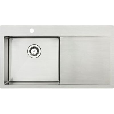 Lavabo Kubus 900l Soft Køkkenvask, 90x50 Cm, Rustfrit Stål Lavabo Kubus 900l Soft Køkkenvask, 90x50 Cm, Rustfrit Stål