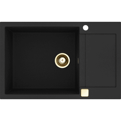 Lavabo Saturn 790 Køkkenvask, 78x50 Cm, Sort Lavabo Saturn 790 Køkkenvask, 78x50 Cm, Sort
