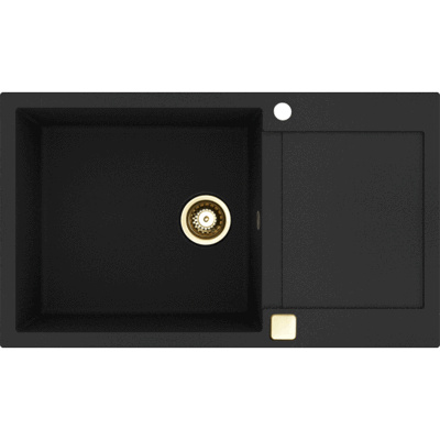 Lavabo Saturn 860 Køkkenvask, 86x50 Cm, Sort Lavabo Saturn 860 Køkkenvask, 86x50 Cm, Sort