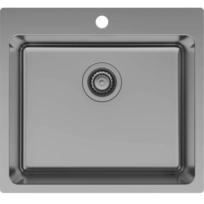 Lavabo La 550 Køkkenvask, 55x50 Cm, Sort Krom Lavabo La 550 Køkkenvask, 55x50 Cm, Sort Krom