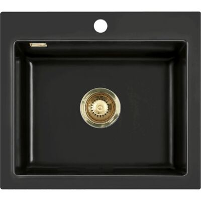 Lavabo Mera 57 Køkkenvask, 81x59 Cm, Mat Sort Lavabo Mera 57 Køkkenvask, 81x59 Cm, Mat Sort