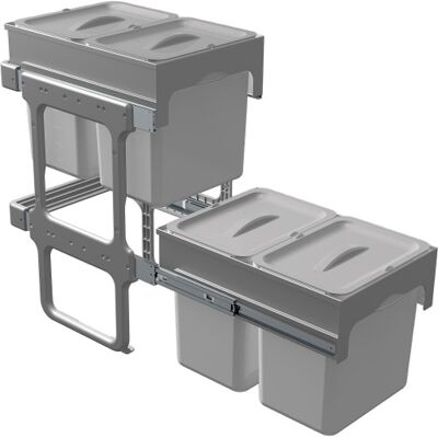 Intra Tandem 40-4 Affaldssystem, 16 Liter, Grå Intra Tandem 40-4 Affaldssystem, 16 Liter, Grå