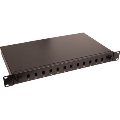 Lan-com Fiber Udtræksboks 12xsc Simplex/lc Duplex Sort 1he Lan-com Fiber Udtræksboks 12xsc Simplex/lc Duplex Sort 1he