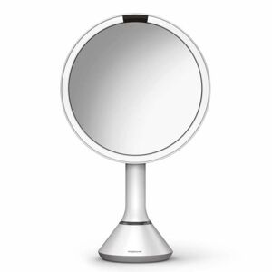 Simplehuman Makeup Spejl Med Lys, Dæmpbar, Sensor, Ø23 Cm, Hvid