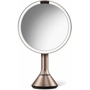 Simplehuman Makeup Spejl Med Lys, Dæmpbar, Sensor, Ø23 Cm, Rosa Guld