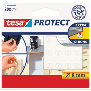 Tesa Protect Anslagsdæmper, Ø8 Mm, 28-Pak, Transparent