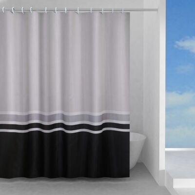Hefe Elegance Badeforhæng, 180x200 Cm, Mønster Hefe Elegance Badeforhæng, 180x200 Cm, Mønster