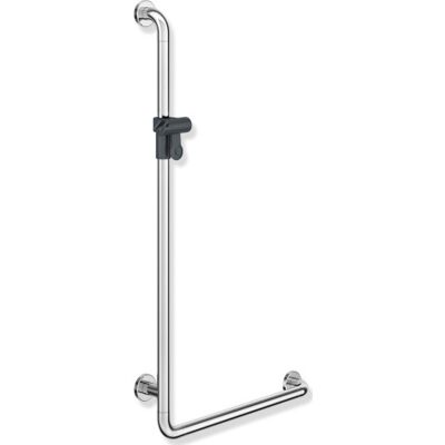 Hewi 801 L Støttegreb/brusestang, 60x110 Cm, Krom/antracit Hewi 801 L Støttegreb/brusestang, 60x110 Cm, Krom/antracit