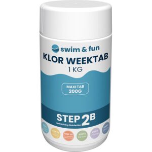 Swim & Fun Klor Weektab, 200 G Tabs, 1 Kg