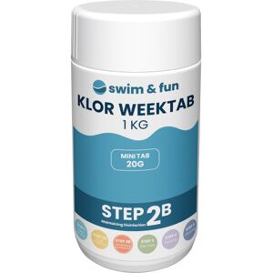 Swim & Fun Klor Weektab, 20 G Tabs, 1 Kg