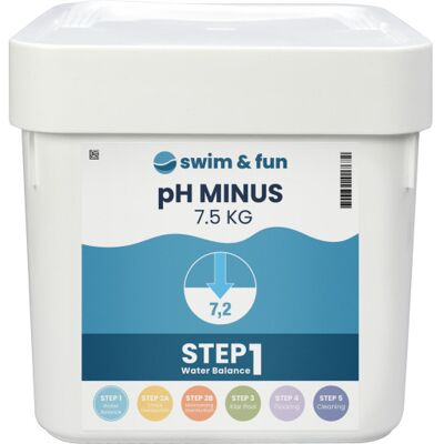 Swim & Fun pH Minus 7,5 kg - Pool pH Justering Swim & Fun pH Minus 7,5 kg - Pool pH Justering