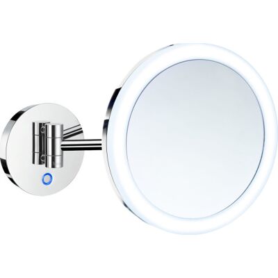 Smedbo Outline Makeup Spejl Med Lys, Ø20 Cm, Krom Smedbo Outline Makeup Spejl Med Lys, Ø20 Cm, Krom