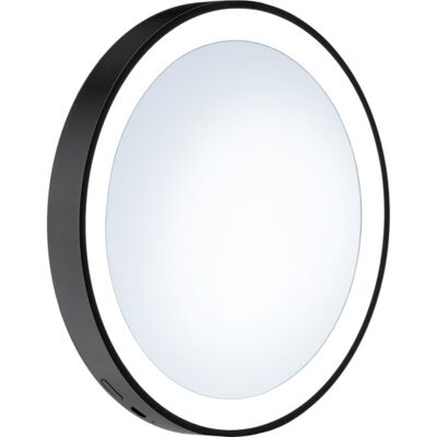 4 Stk Smedbo Outline Lite Makeup Spejl Med Lys, Ø13 Cm, Mat Sort 4 Stk Smedbo Outline Lite Makeup Spejl Med Lys, Ø13 Cm, Mat Sort