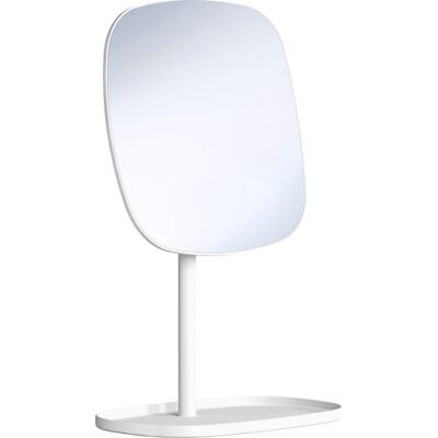 Beslagsboden Satin Square Makeup Spejl, Hvid Beslagsboden Satin Square Makeup Spejl, Hvid