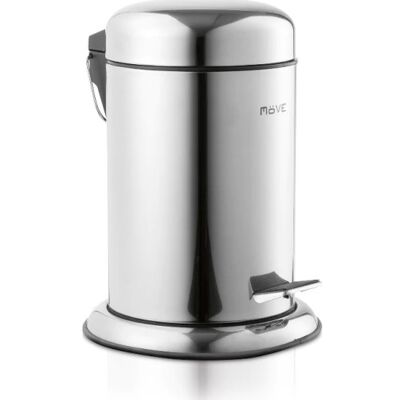 Möve Toiletspand, 3 Liter, Pedal, Poleret Rustfrit Stål Möve Toiletspand, 3 Liter, Pedal, Poleret Rustfrit Stål