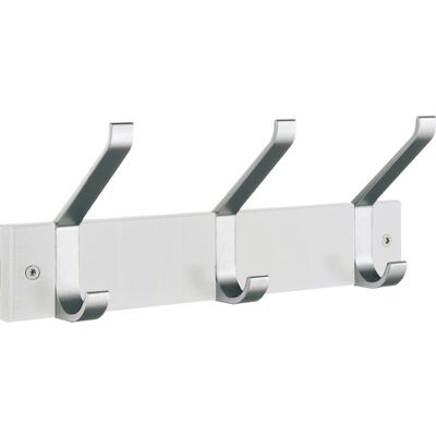 Beslagsboden Knagerække, 3 Knager, Hvid/aluminium Beslagsboden Knagerække, 3 Knager, Hvid/aluminium