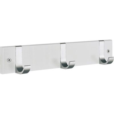 Beslagsboden Knagerække, 3 Knager, Hvid/aluminium Beslagsboden Knagerække, 3 Knager, Hvid/aluminium