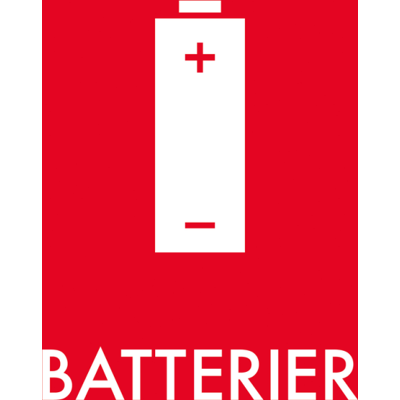 Abena Piktogram Til Batterier, Selvklæbende, 12x12 Cm, Rød Abena Piktogram Til Batterier, Selvklæbende, 12x12 Cm, Rød