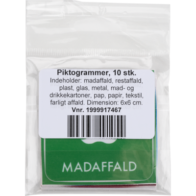 Abena Blandet Piktogrampakke Med 10 Stk, Selvklæbende, 6x6 Cm Abena Blandet Piktogrampakke Med 10 Stk, Selvklæbende, 6x6 Cm